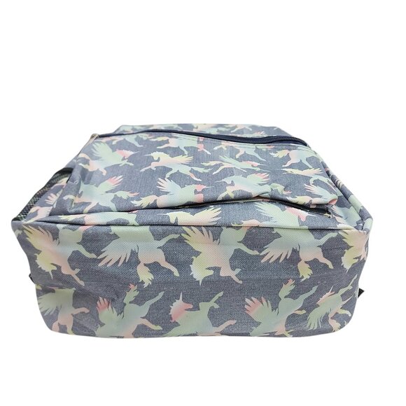 City Streets Backpack Girls One Size Gray Unicorn Print School Travel Vacation - Picture 8 of 11